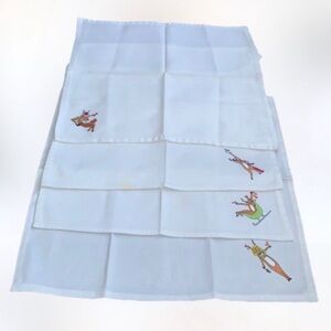 Holiday Embroidered Cotton Napkins Bundle